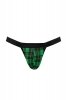 Sexy majtki męskie jockstrapy zielona krata Magic jock strap M